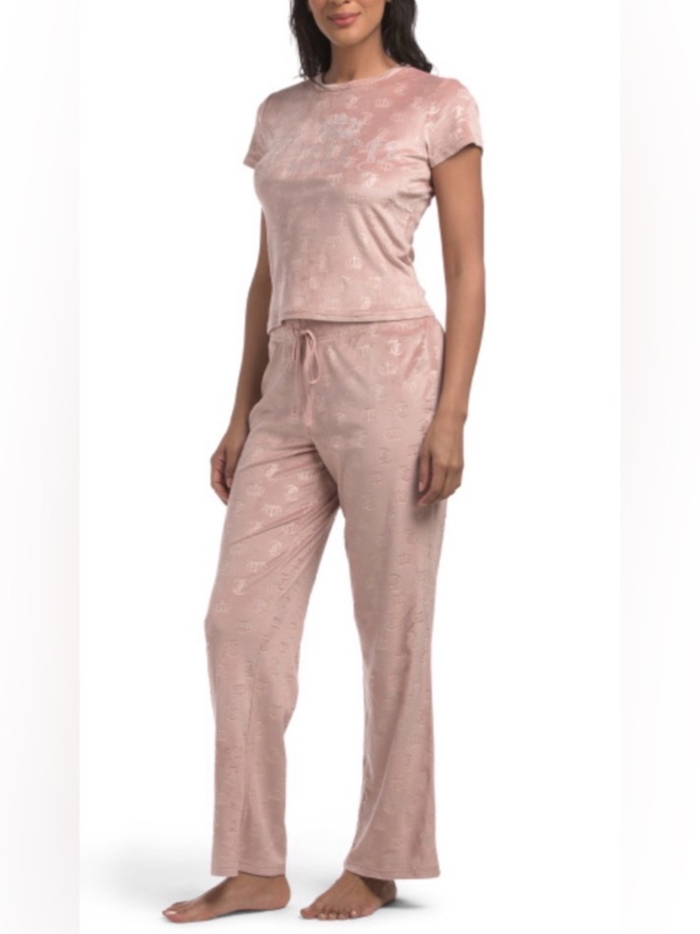 JUICY COUTURE Women's Brown Loungewear Set (Size: XL) Keychain & Earrings Bundle - Picture 2 of 7